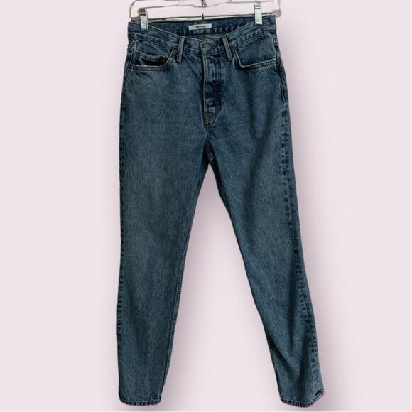 GRLFRND‎ Karolina Denim Jeans in Clementine Wash 27 Button Fly EUC - Picture 1 of 4